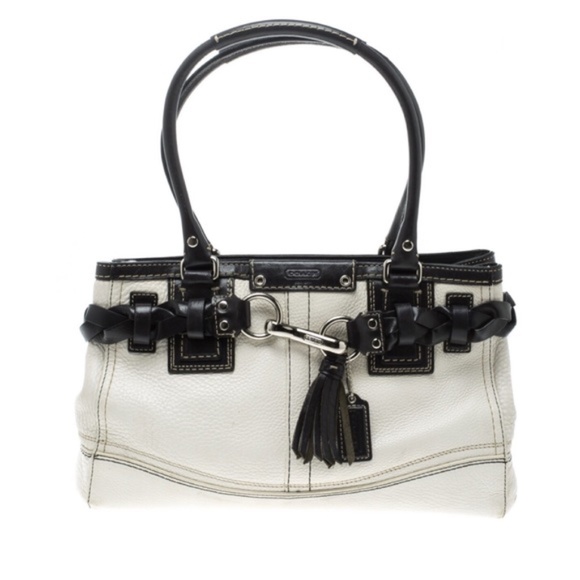 Coach Handbags - Coach Hamptons Pebbled Leather Bag Top Handle
